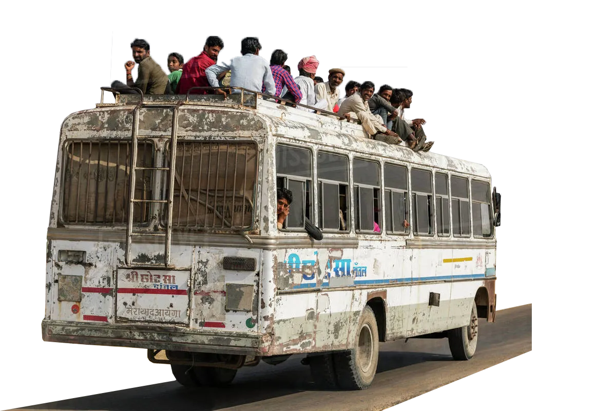 A bus fitted with BusNet cameras — deployed passenger counting in the field